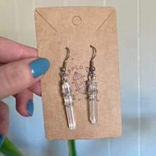 Load image into Gallery viewer, Lemurian Quartz Earrings