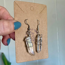 Load image into Gallery viewer, Raw Clear Quartz Earrings