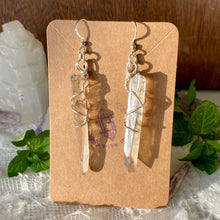 Load image into Gallery viewer, Smoky Lemurian Quartz Earrings