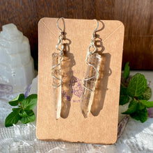 Load image into Gallery viewer, Smoky Lemurian Quartz Earrings