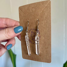 Load image into Gallery viewer, Lemurian Quartz Earrings
