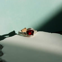 Load image into Gallery viewer, Red Garnet Ring ~ size 7.5