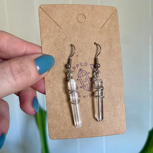 Lemurian Quartz Earrings