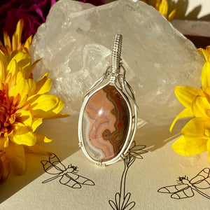 Flower Agate Pendant