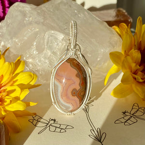 Flower Agate Pendant