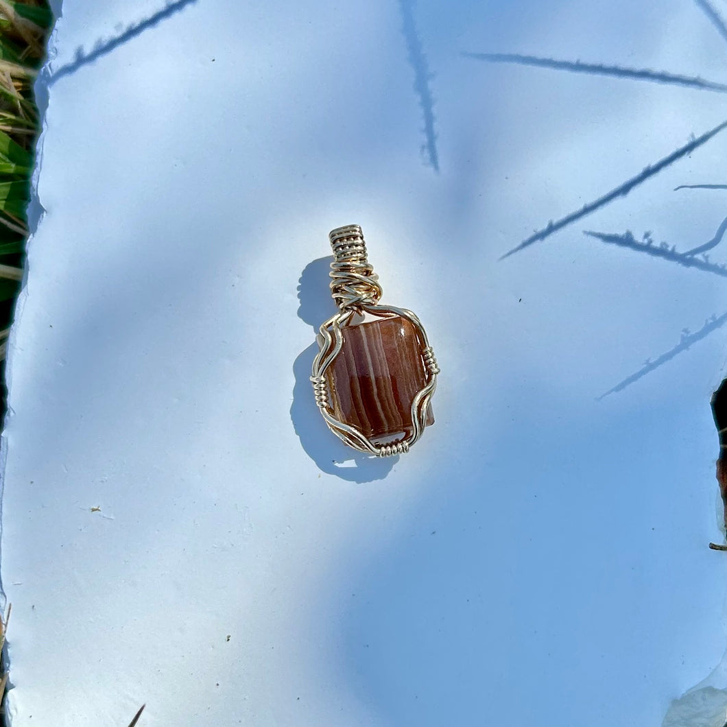Rare Honey Rhodochrosite Pendant