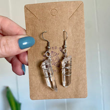 Load image into Gallery viewer, Raw Clear Quartz Earrings
