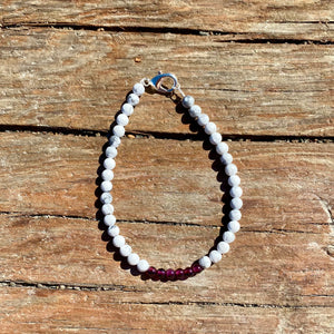 Howlite + Garnet Bracelet