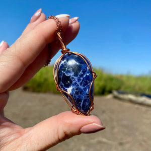 Sodalite Copper Necklace
