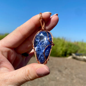 Sodalite Copper Necklace