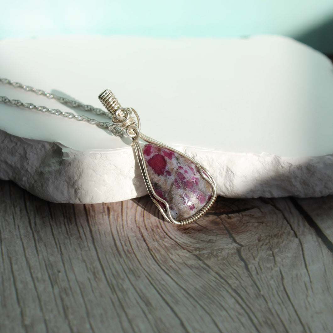 Ruby Zoisite ~soft heart~ Necklace